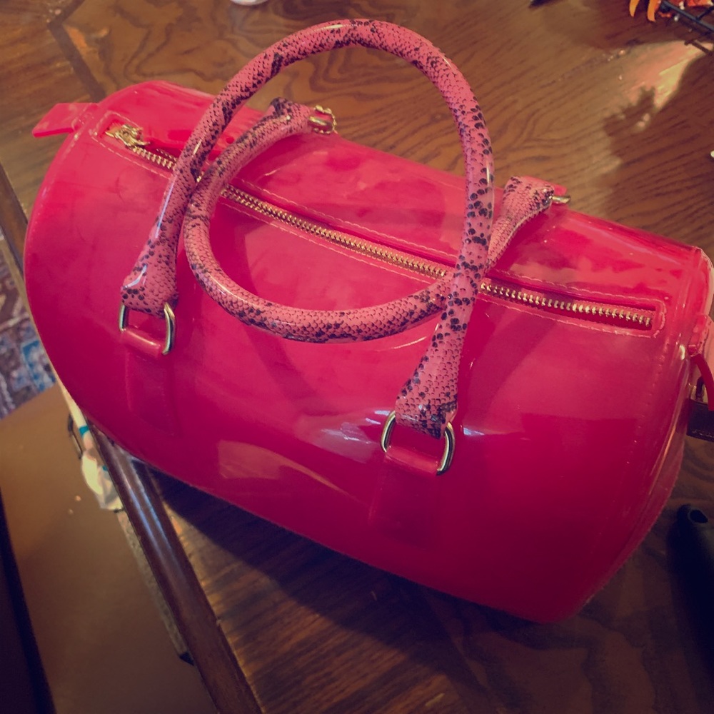 Beautiful pink large candy Furla purse!!!